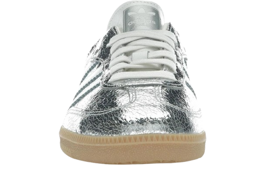 Adidas Samba OG Silver Metallic Cracked Leather