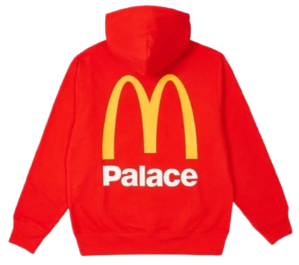 Palace x McDonald's Logo Hood Red
