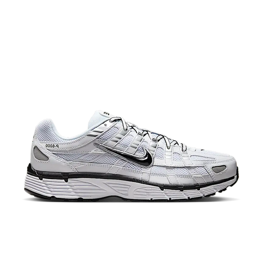 Nike P-6000 White Metallic Silver Black