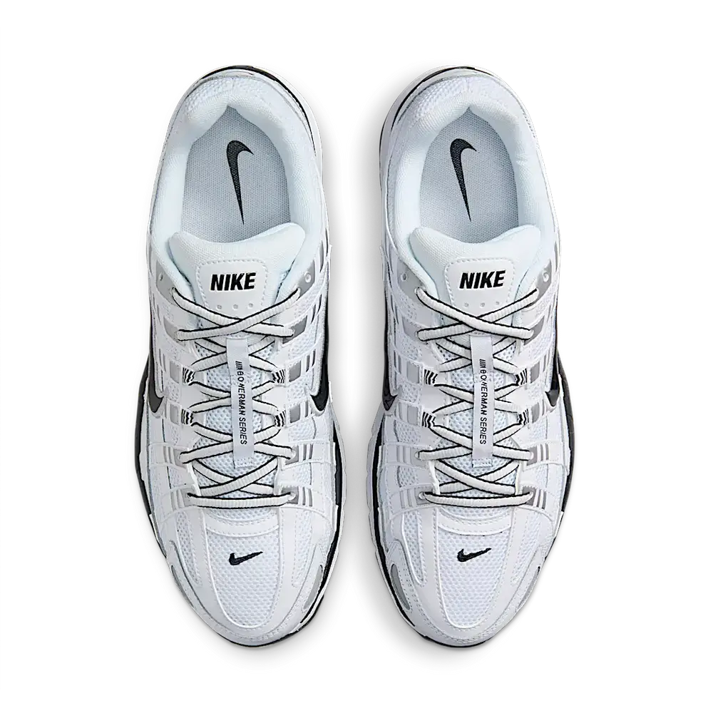 Nike P-6000 White Metallic Silver Black