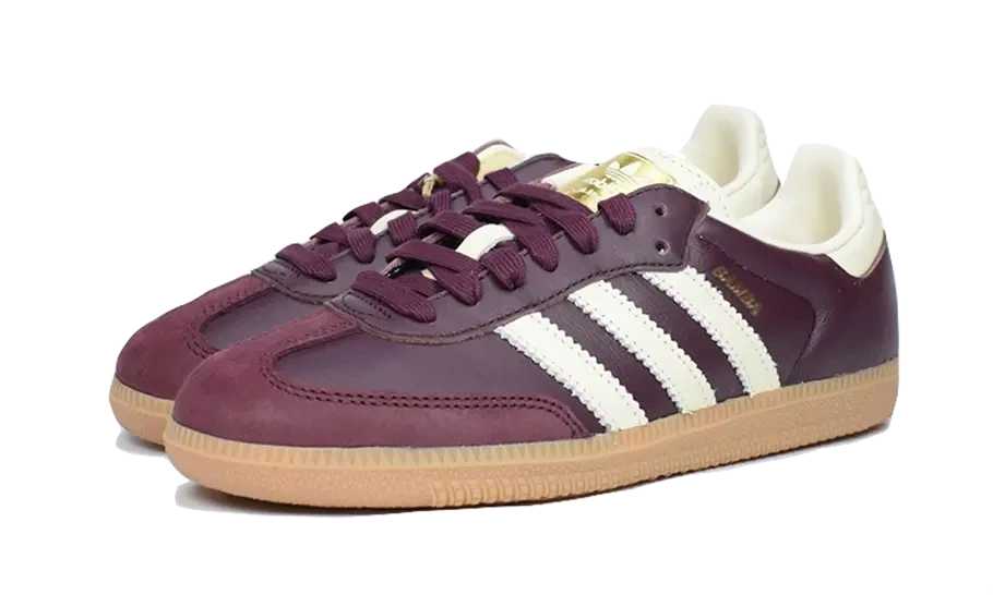 Adidas Samba OG Maroon Gold Metallic