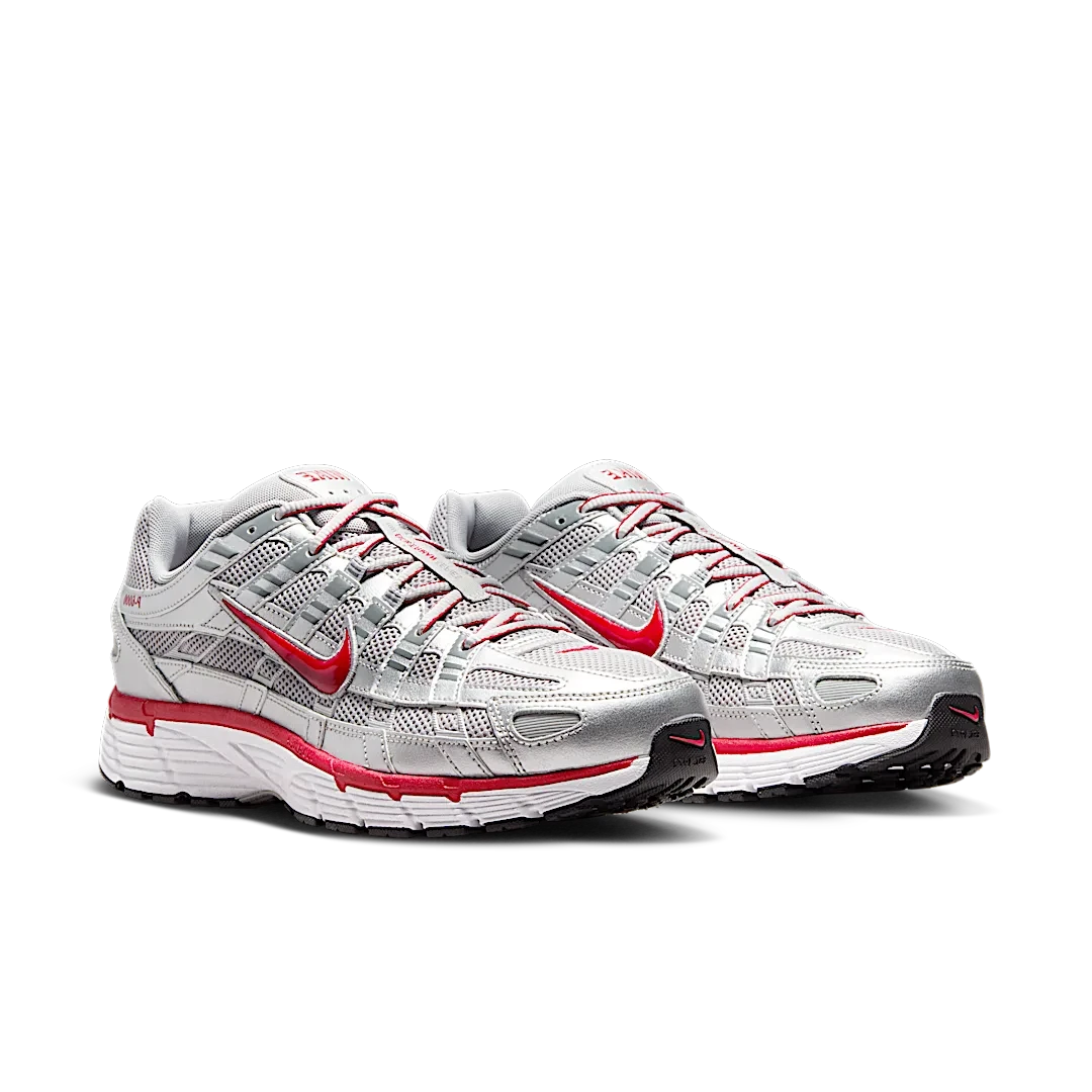 Nike P-6000 Metallic Silver Gym Red