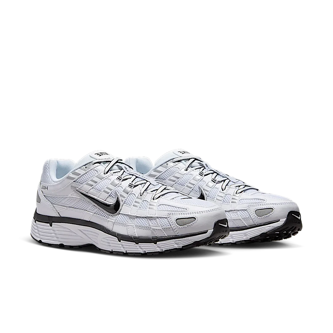 Nike P-6000 White Metallic Silver Black