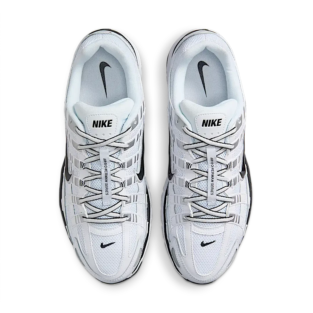 Nike P-6000 White Metallic Silver Black