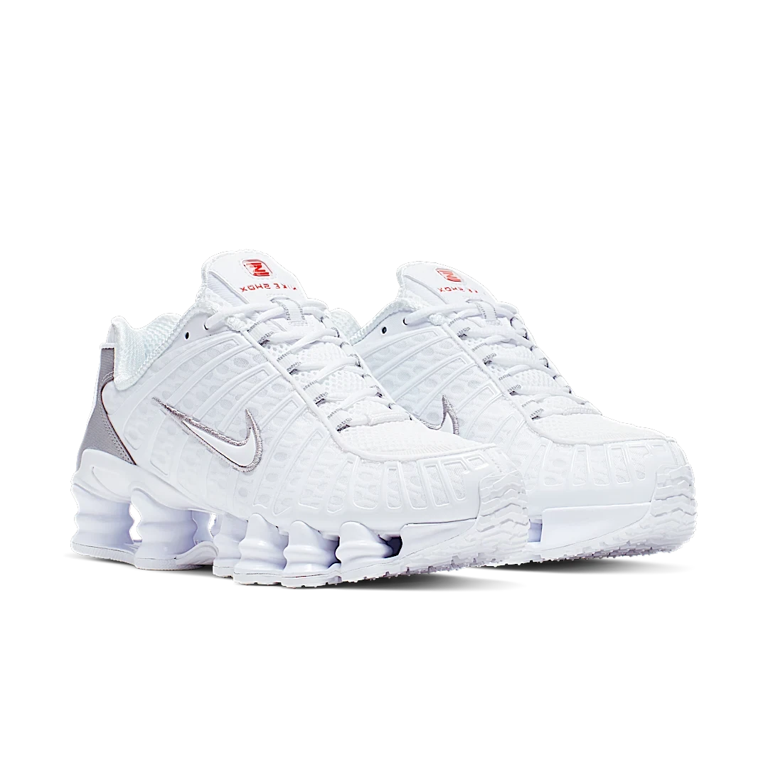 Nike Shox TL White Metallic Silver Max Orange