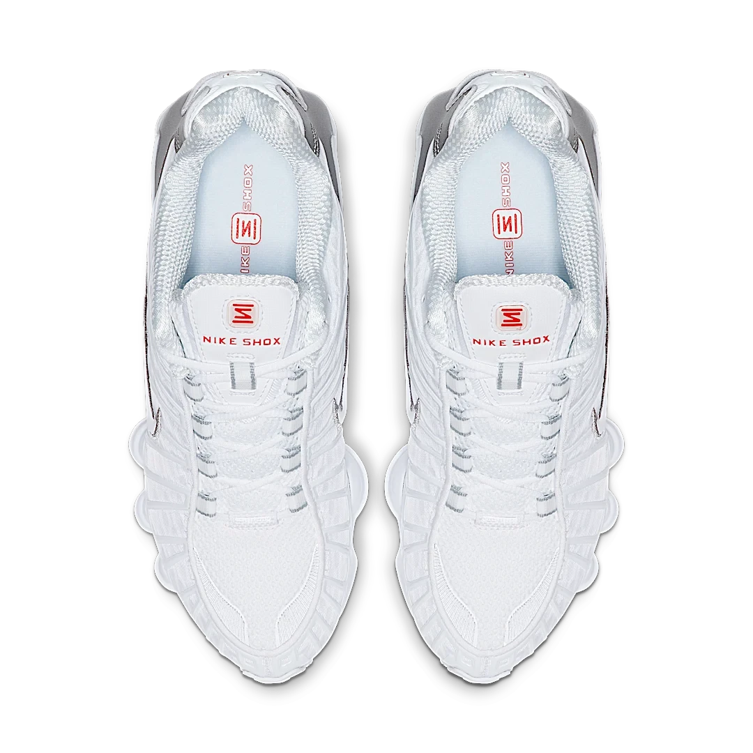 Nike Shox TL White Metallic Silver Max Orange