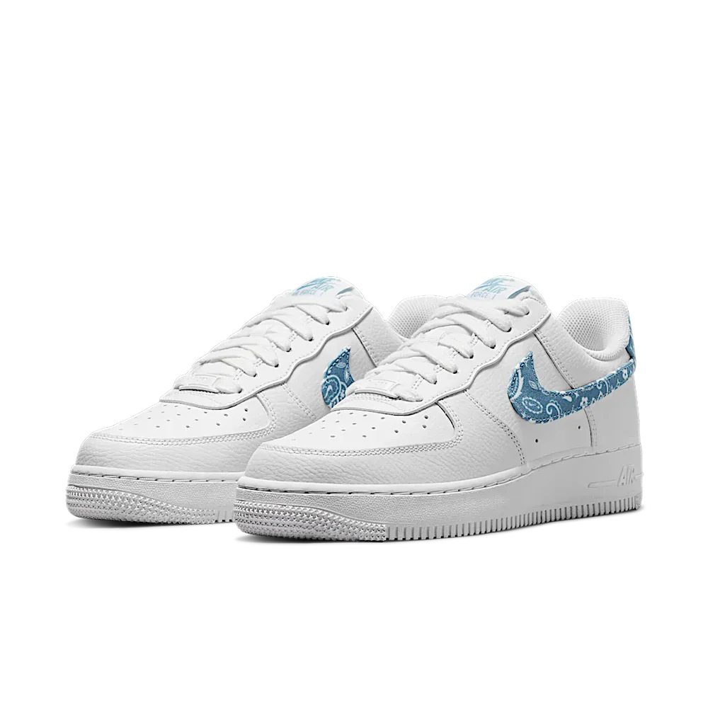 Nike Air Force 1 Low '07 Essential White Worn Blue Paisley