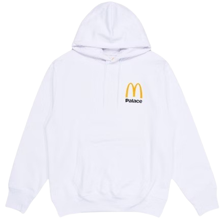 Palace x McDonald's Logo Hood White