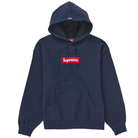 Supreme Box Logo Hooded Sweatshirt (FW24) Navy