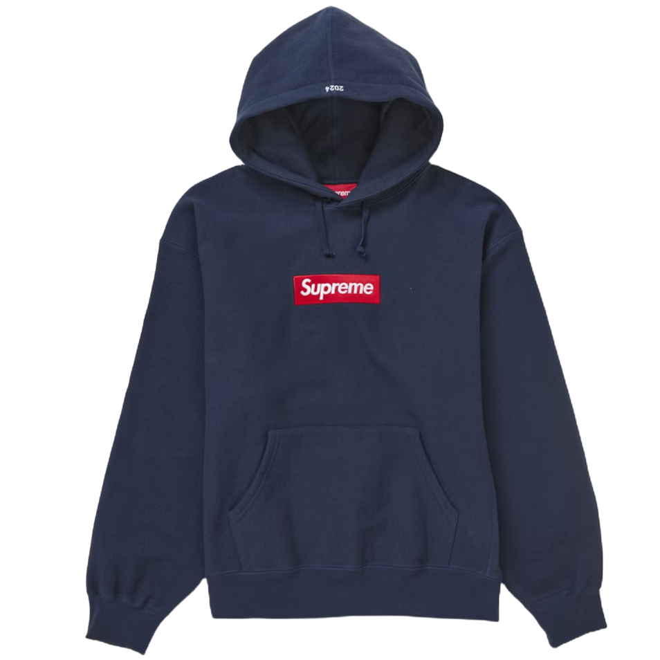 Supreme Box Logo Hooded Sweatshirt (FW24) Navy