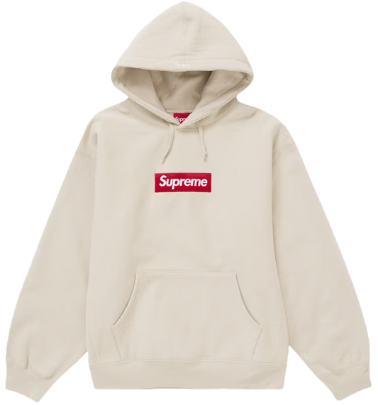 Supreme Box Logo Hooded Sweatshirt (FW24) Stone
