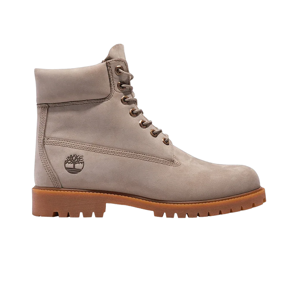 Timberland Heritage 6 Inch Lace Up Waterproof Light Taupe Nubuck