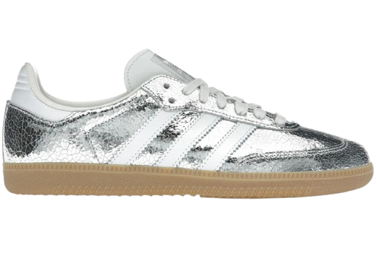 Adidas Samba OG Silver Metallic Cracked Leather