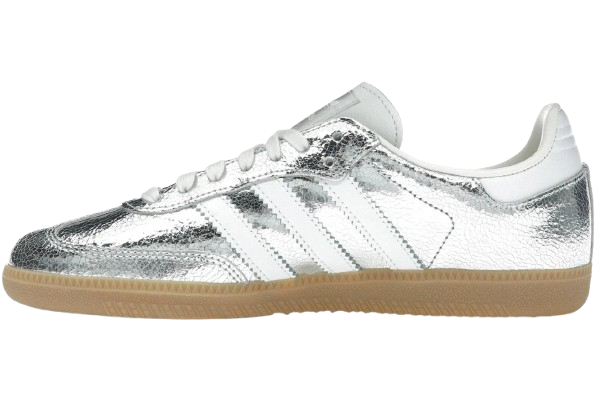 Adidas Samba OG Silver Metallic Cracked Leather