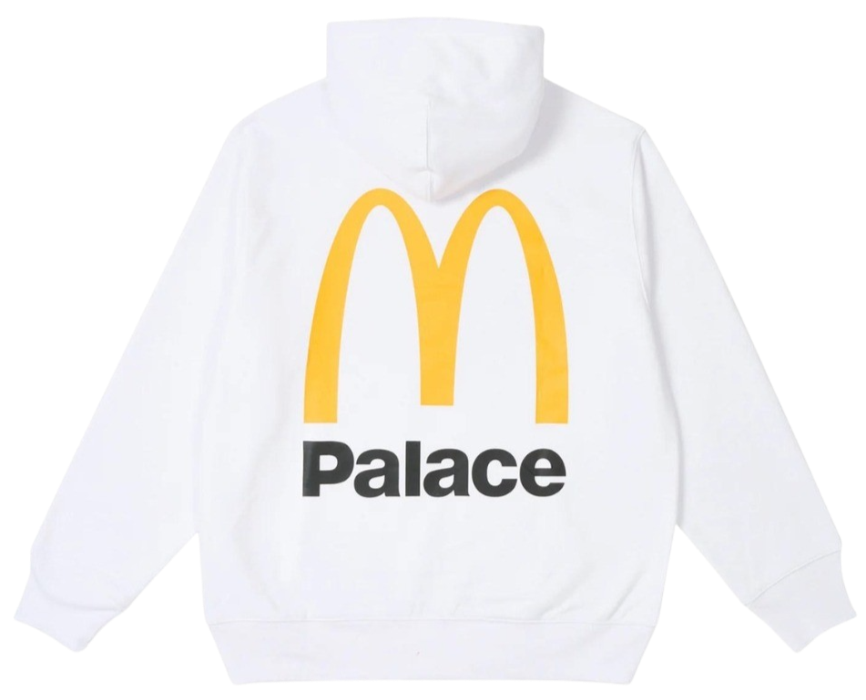 Palace x McDonald's Logo Hood White