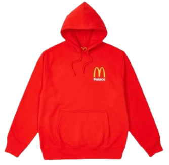 Palace x McDonald's Logo Hood Red